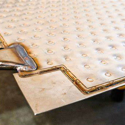 Fluid Channel Dimple Plate Resistance Pressure Material baja tahan karat